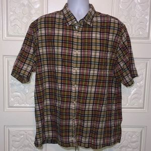 Men’s Plaid Pendleton Button Down Shirt XXL